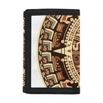 Tribal Maya Calendar Print Trifold Wallet