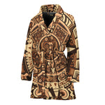 Tribal Maya Calendar Print Women's Bathrobe