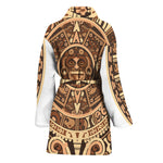 Tribal Maya Calendar Print Women's Bathrobe