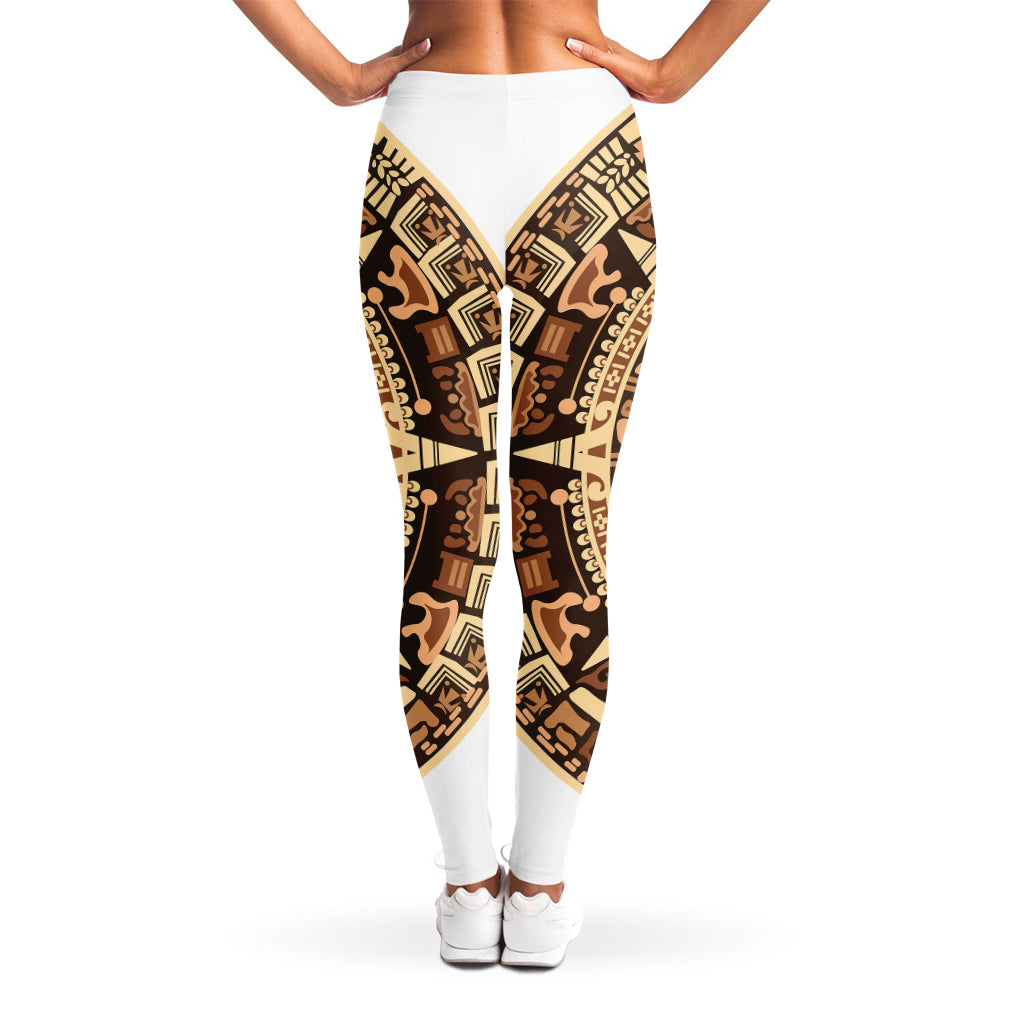 Tribal Maya Calendar Print Women's Leggings