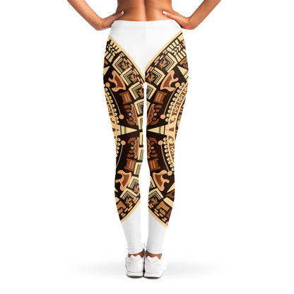 Tribal Maya Calendar Print Women's Leggings