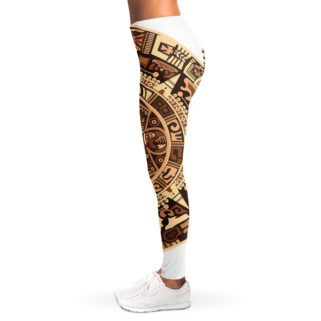 Tribal Maya Calendar Print Women's Leggings