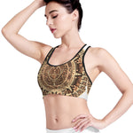 Tribal Maya Calendar Print Women's Sports Bra