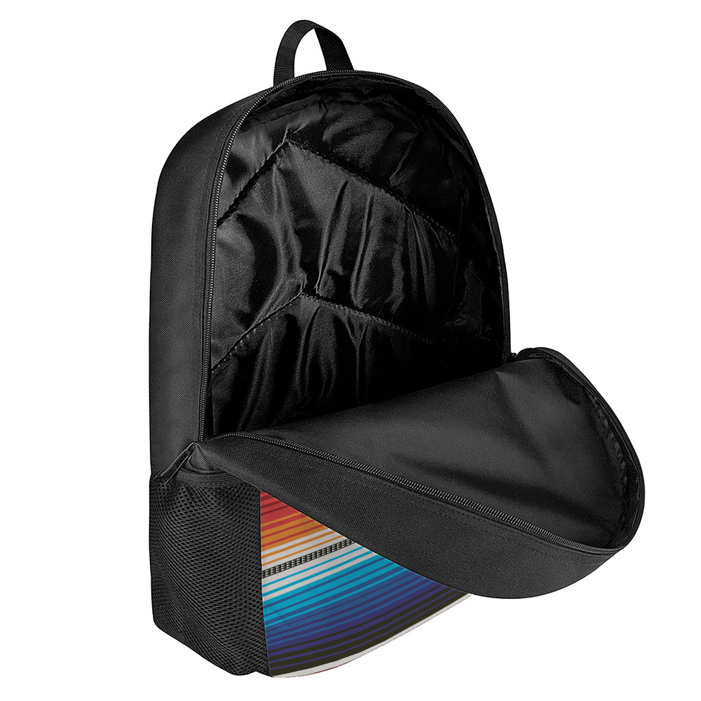 Tribal Mexican Blanket Pattern Print 17 Inch Backpack