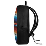 Tribal Mexican Blanket Pattern Print 17 Inch Backpack