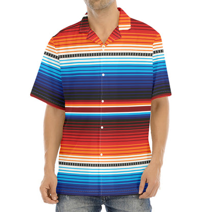 Tribal Mexican Blanket Pattern Print Aloha Shirt