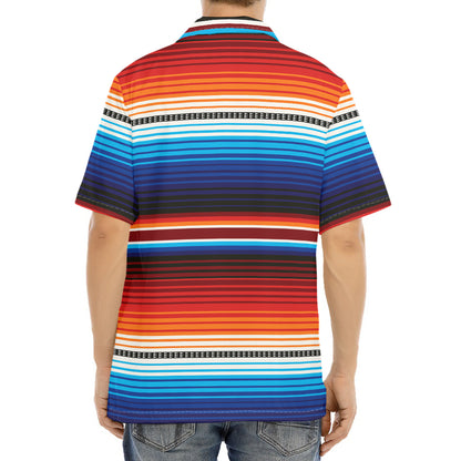 Tribal Mexican Blanket Pattern Print Aloha Shirt