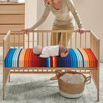 Tribal Mexican Blanket Pattern Print Baby Crib Sheet