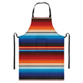 Tribal Mexican Blanket Pattern Print Bib Apron With Pocket