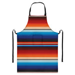 Tribal Mexican Blanket Pattern Print Bib Apron With Pocket
