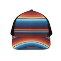 Tribal Mexican Blanket Pattern Print Black Mesh Trucker Hat
