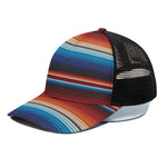Tribal Mexican Blanket Pattern Print Black Mesh Trucker Cap