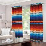 Tribal Mexican Blanket Pattern Print Blackout Grommet Curtains
