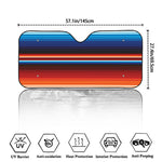 Tribal Mexican Blanket Pattern Print Car Windshield Sun Shade