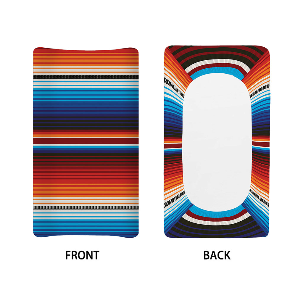 Tribal Mexican Blanket Pattern Print Changing Pad Cover