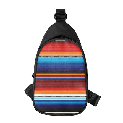 Tribal Mexican Blanket Pattern Print Chest Bag
