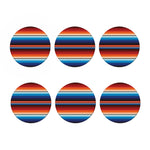 Tribal Mexican Blanket Pattern Print Coaster Set