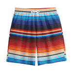 Tribal Mexican Blanket Pattern Print Cotton Shorts