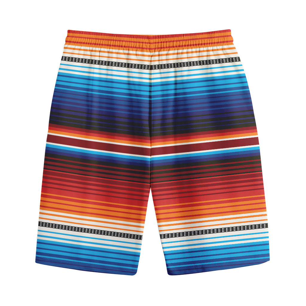 Tribal Mexican Blanket Pattern Print Cotton Shorts
