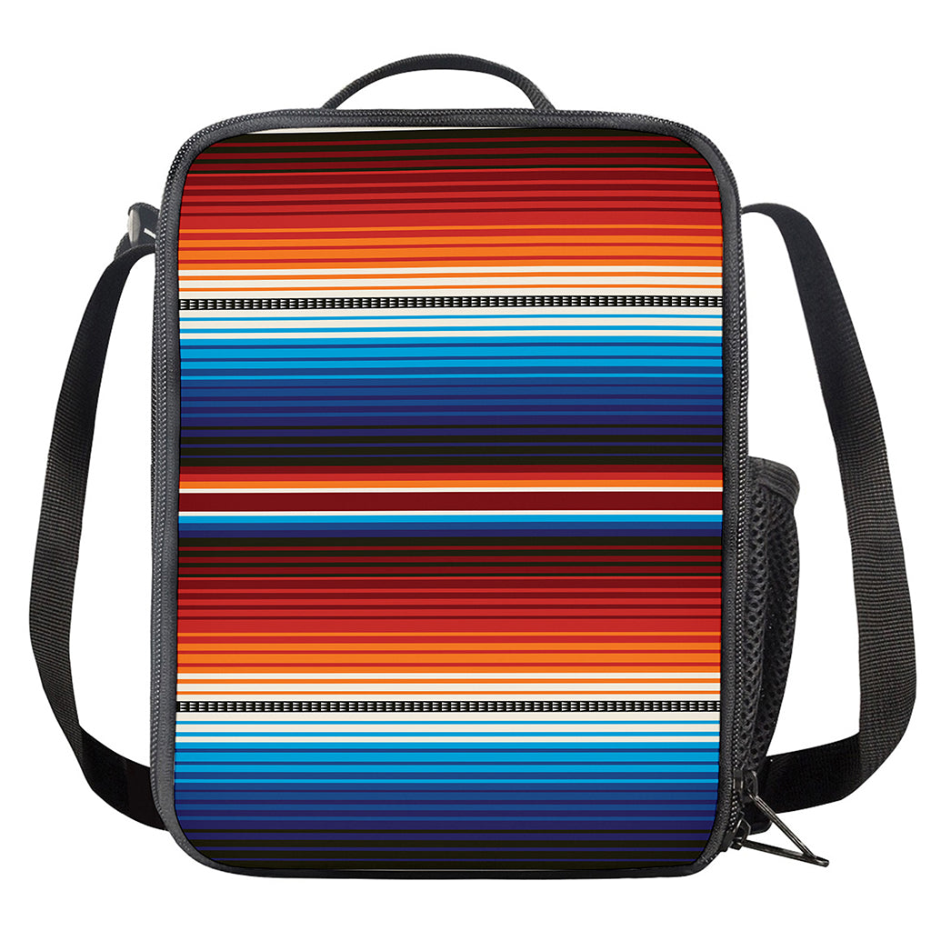 Tribal Mexican Blanket Pattern Print Crossbody Lunch Bag