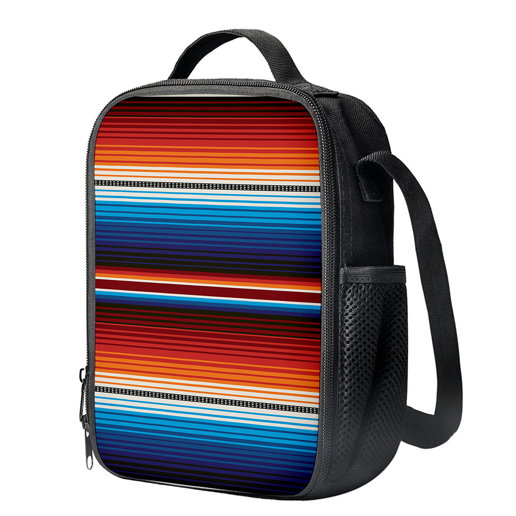 Tribal Mexican Blanket Pattern Print Crossbody Lunch Bag
