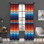 Tribal Mexican Blanket Pattern Print Curtain