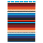 Tribal Mexican Blanket Pattern Print Curtain