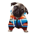 Tribal Mexican Blanket Pattern Print Dog Zip Up Hoodie