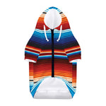 Tribal Mexican Blanket Pattern Print Dog Zip Up Hoodie