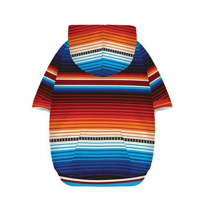Tribal Mexican Blanket Pattern Print Dog Zip Up Hoodie