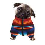 Tribal Mexican Blanket Pattern Print Dog Zip Up Jacket