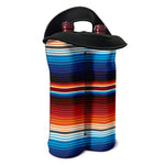 Tribal Mexican Blanket Pattern Print Double Neoprene Wine Tote