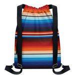 Tribal Mexican Blanket Pattern Print Drawstring Backpack