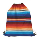 Tribal Mexican Blanket Pattern Print Drawstring Bag