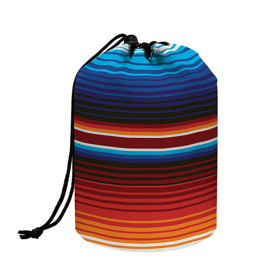 Tribal Mexican Blanket Pattern Print Drawstring Makeup Bag