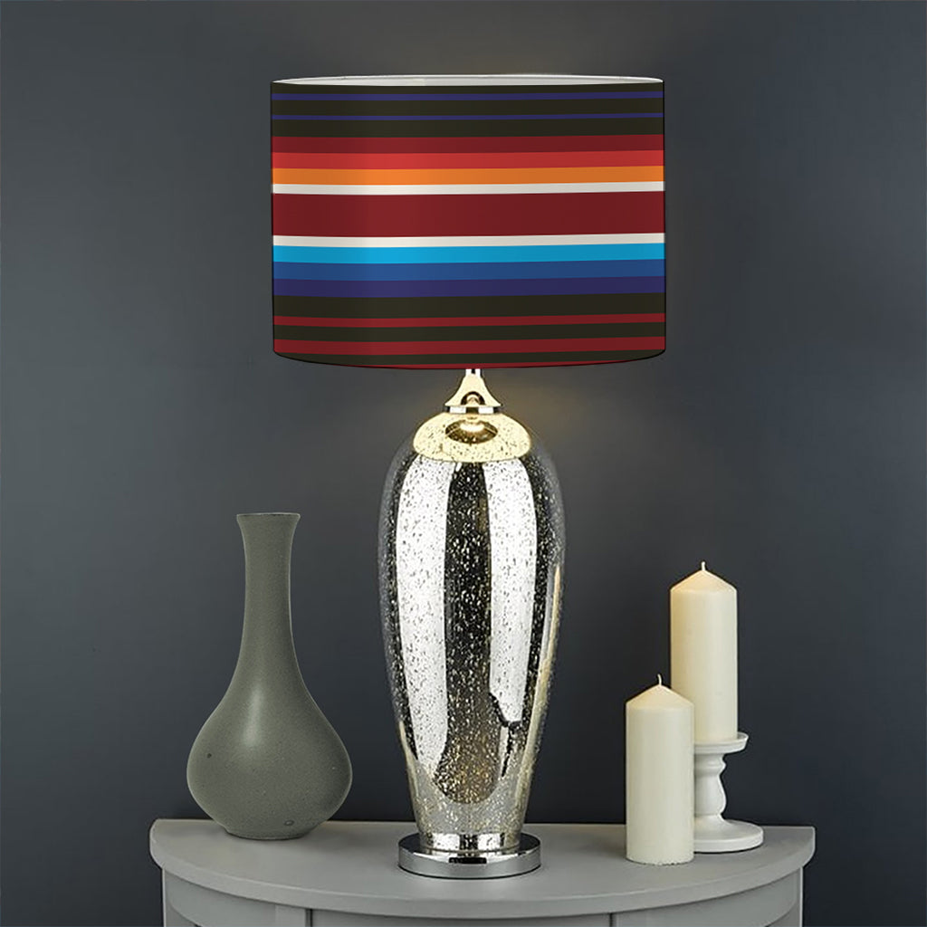 Tribal Mexican Blanket Pattern Print Drum Lamp Shade