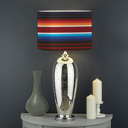 Tribal Mexican Blanket Pattern Print Drum Lamp Shade