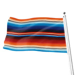 Tribal Mexican Blanket Pattern Print Flag