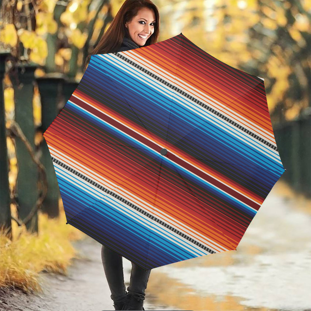 Tribal Mexican Blanket Pattern Print Foldable Umbrella