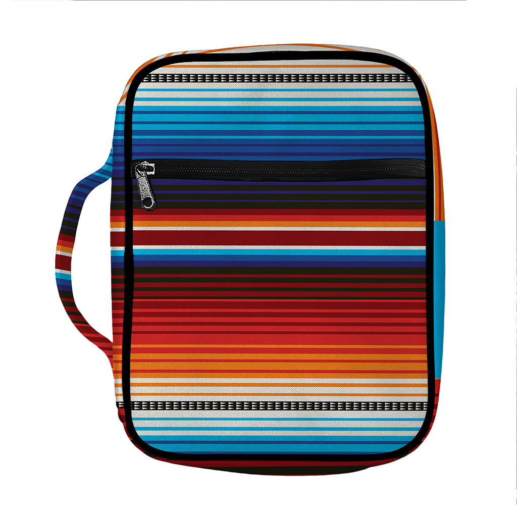 Tribal Mexican Blanket Pattern Print Front Pocket Bible Bag