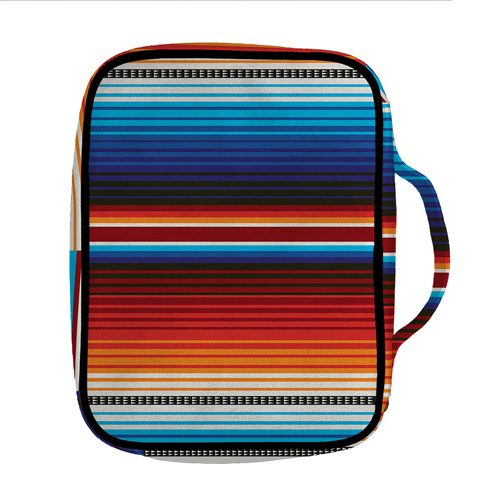 Tribal Mexican Blanket Pattern Print Front Pocket Bible Bag