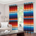 Tribal Mexican Blanket Pattern Print Grommet Curtains