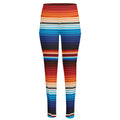 Tribal Mexican Blanket Pattern Print High-Waisted Pocket Leggings