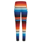 Tribal Mexican Blanket Pattern Print High-Waisted Pocket Leggings