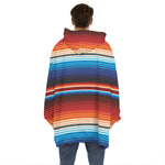 Tribal Mexican Blanket Pattern Print Hoodie Blanket