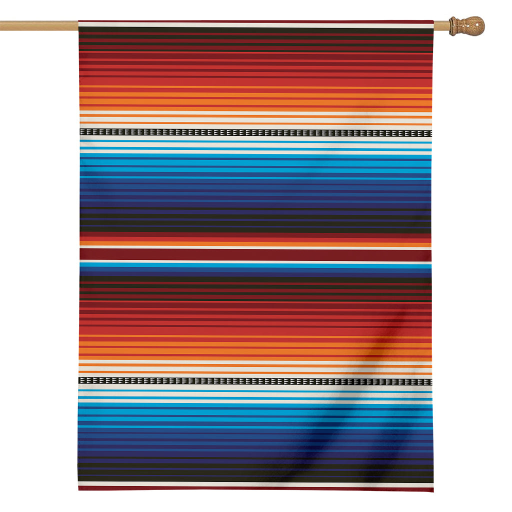Tribal Mexican Blanket Pattern Print House Flag