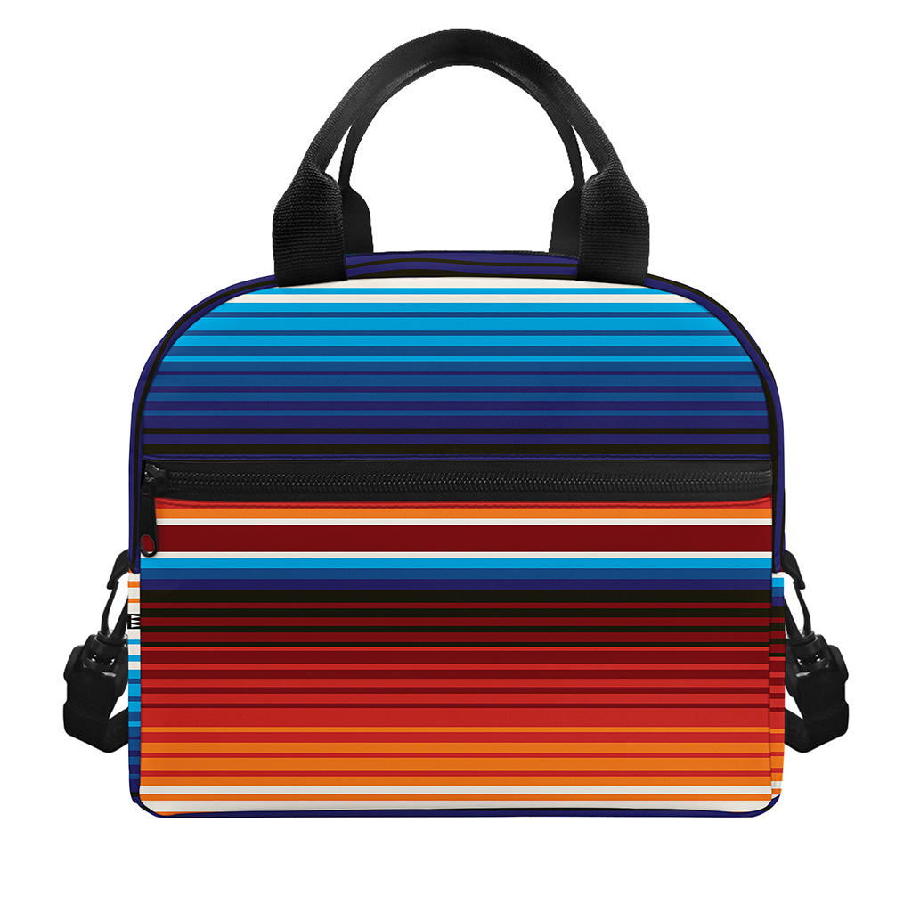 Tribal Mexican Blanket Pattern Print Insulated Lunch Bag