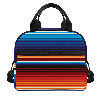Tribal Mexican Blanket Pattern Print Insulated Lunch Bag