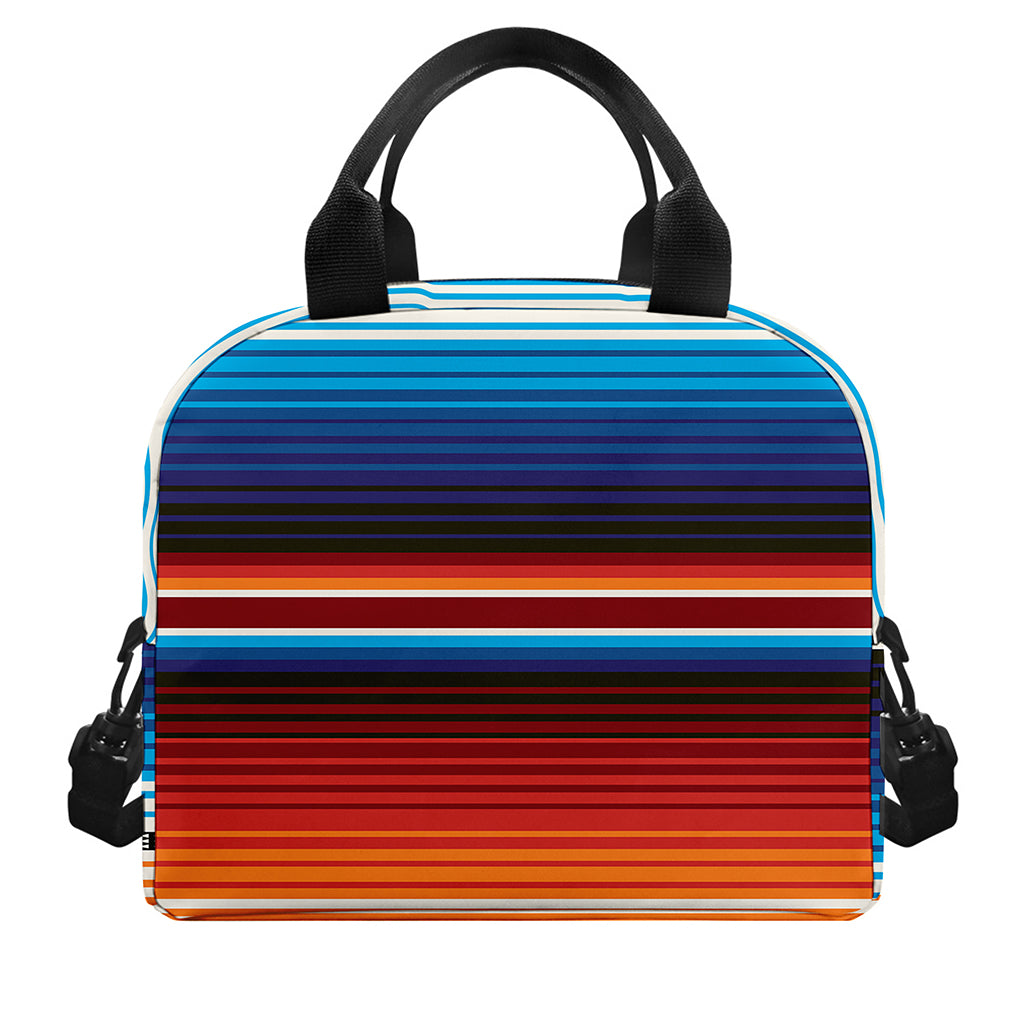 Tribal Mexican Blanket Pattern Print Insulated Lunch Bag
