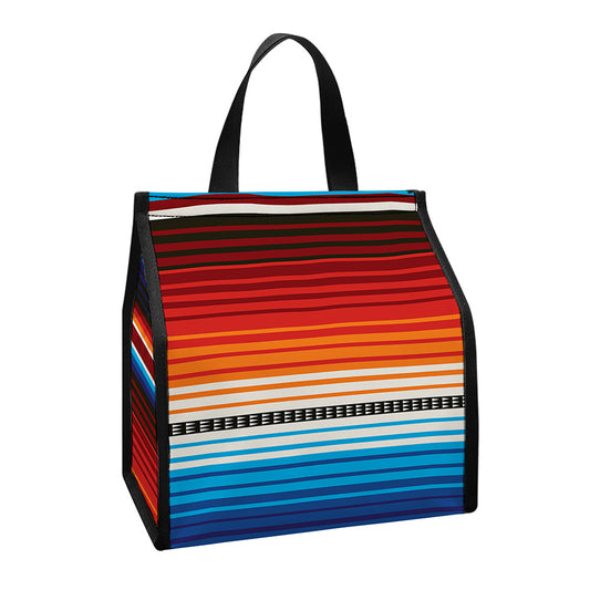 Tribal Mexican Blanket Pattern Print Insulated Lunch Tote